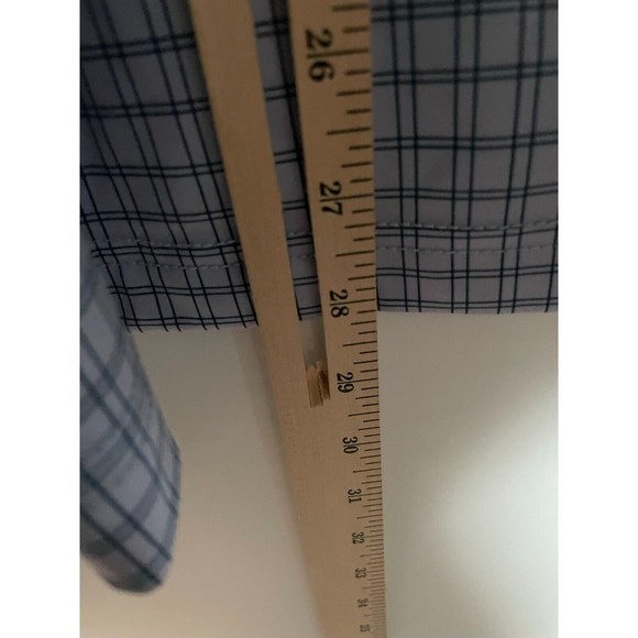 Adidas Golf Polo Shirt Mens Small Blue Plaid Performance Stretch Casual Logo NEW - Picture 11 of 11